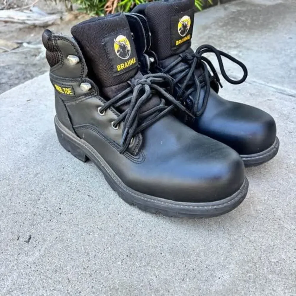 10W Men Steel Toe Boots Botas Brahma Wide